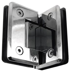 Bisagra de 90° vidrio - vidrio